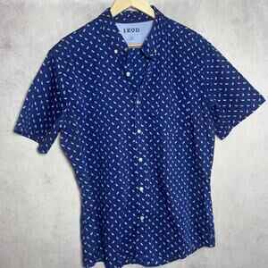 Men's Short Sleeve Watermelon Pattern Button-Down Shirt Size XL